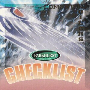 Edmonton Oilers Checklist Card - 1995 Parkhurst Hockey